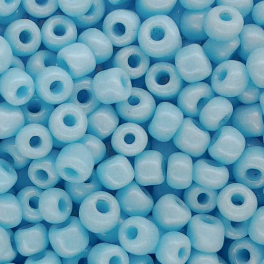 Seed Beads - Size 6/0, Opaque Sky Blue