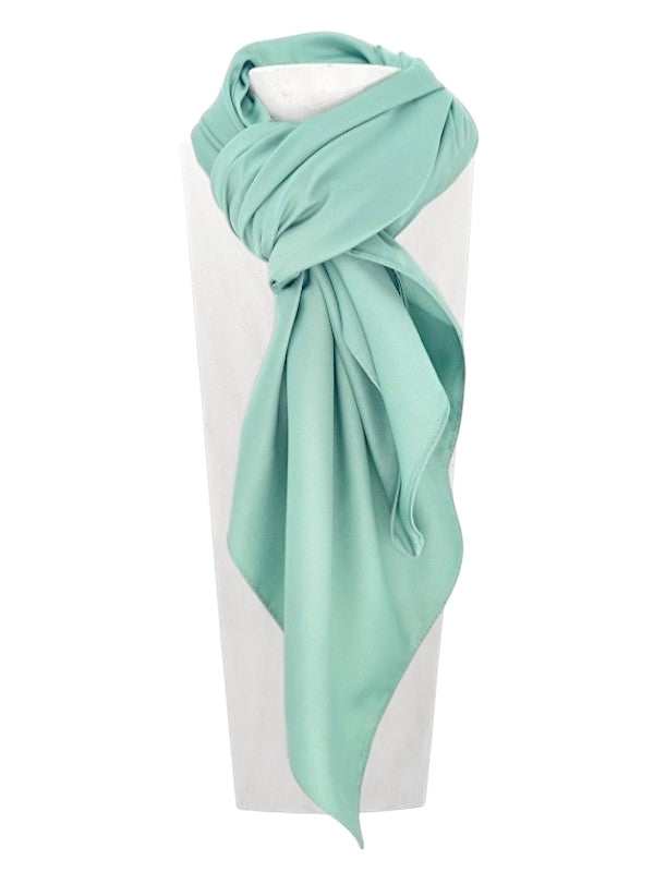 Silk Scarf - Pale Turquoise, ±94×94 cm