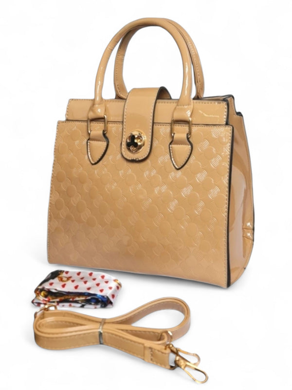Ladies Bag - Beige ±22×27×11 cm