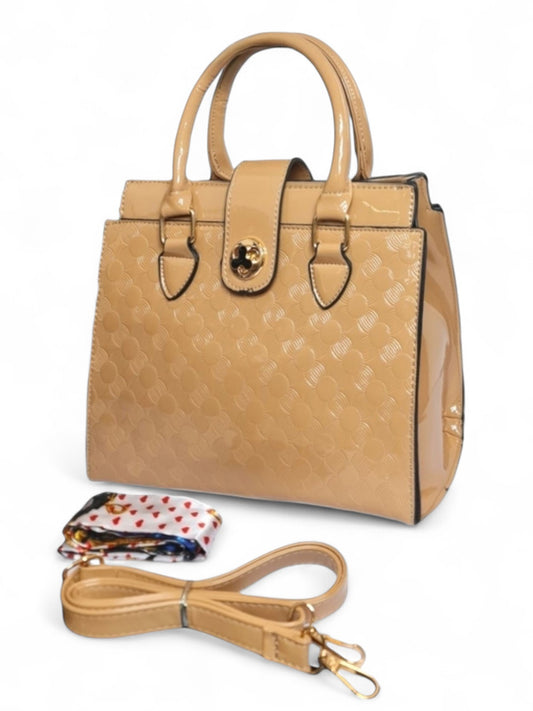 Ladies Bag - Beige ±22×27×11 cm