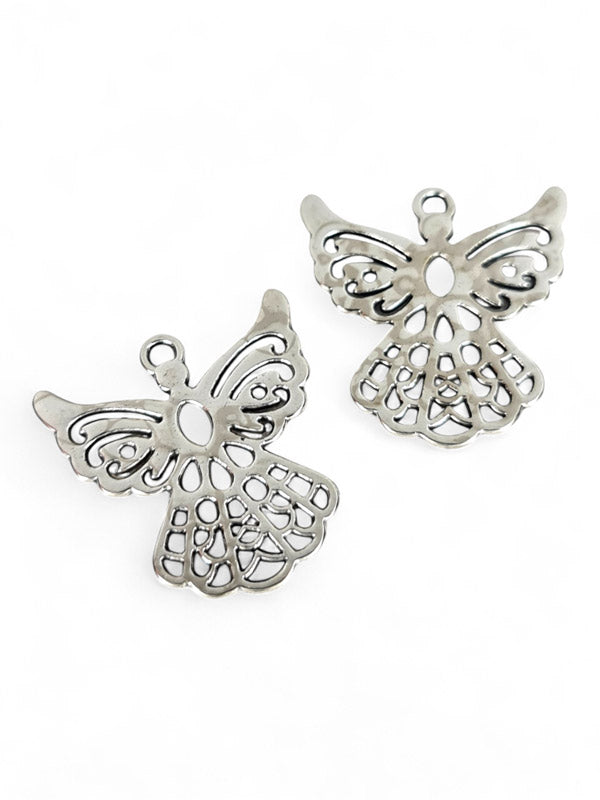 Metal Charm - Angel ±29×28 mm ±20-Piece (image On 2 Sides)