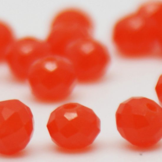 Glass Crystal Rondelle Opaque Faceted 3x4 mm (hole 1.0 mm)