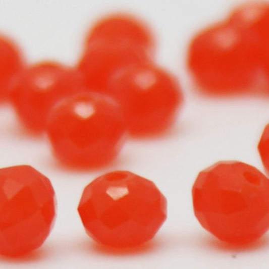 Glass Crystal Rondelle Opaque Faceted 3x4 mm (hole 1.0 mm)