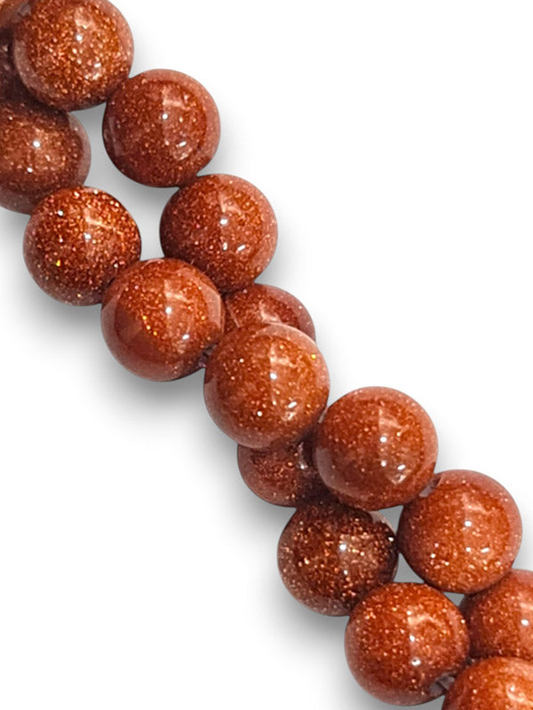 Semi - Precious Stone Beads - Gold Sand, 6 mm, ±65-Piece