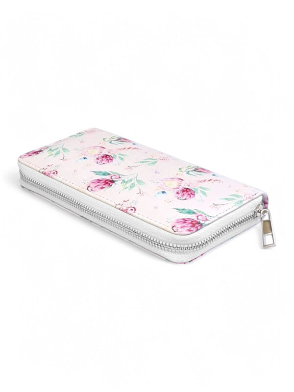 Protea Wallet - CAN HOLD CASH AND CARDS - LIGHT PINK - ±10×19.5×2.5 Cm