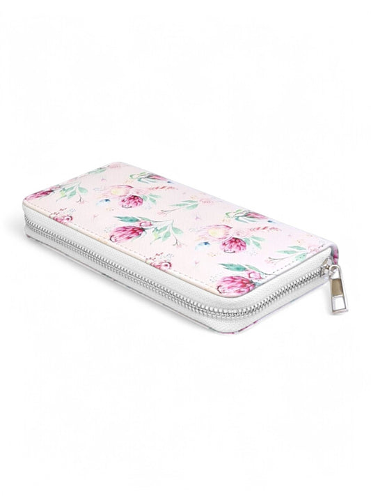Protea Wallet - CAN HOLD CASH AND CARDS - LIGHT PINK - ±10×19.5×2.5 Cm