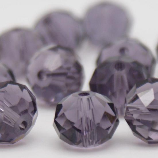 Glass Crystal Rondelle Transparent Faceted 3x4 mm (hole 1.0 mm)