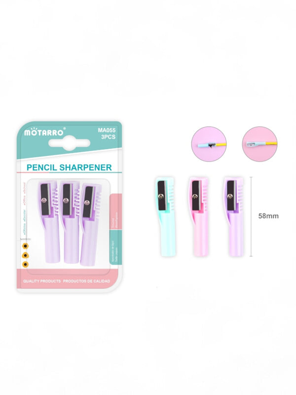 Motarro Pencil Sharpener - Purple, 58 mm, 3-Piece