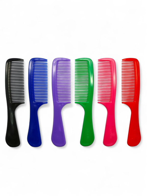 Shampoo Comb - Assorted×2 Of Each Colour, ±20×4 cm 12-Piece