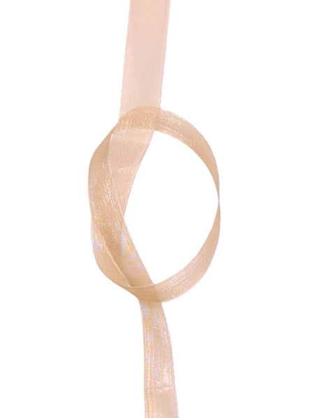 Organza Ribbon - 25 mm Peach