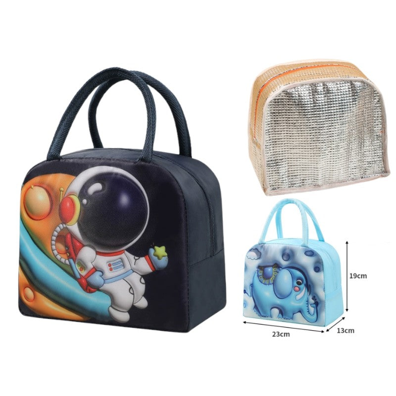 LUNCH BAG - SPACE - 23*13*19 Cm - BLACK