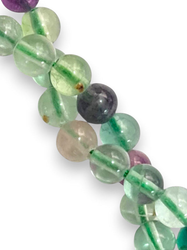 Semi - Precious Stone Beads - Fluorite, 6 mm, ±65-Piece