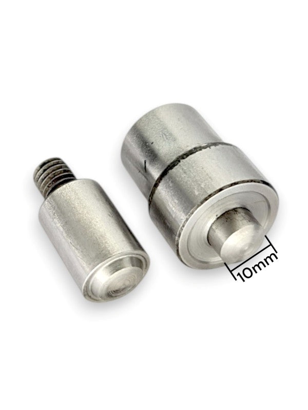 Eyelet Mould - Silver, 10 mm, 2-Piece Set