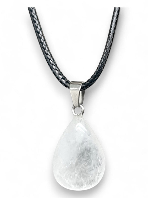 Earth Stone Beads - Teardrop, Crystal
