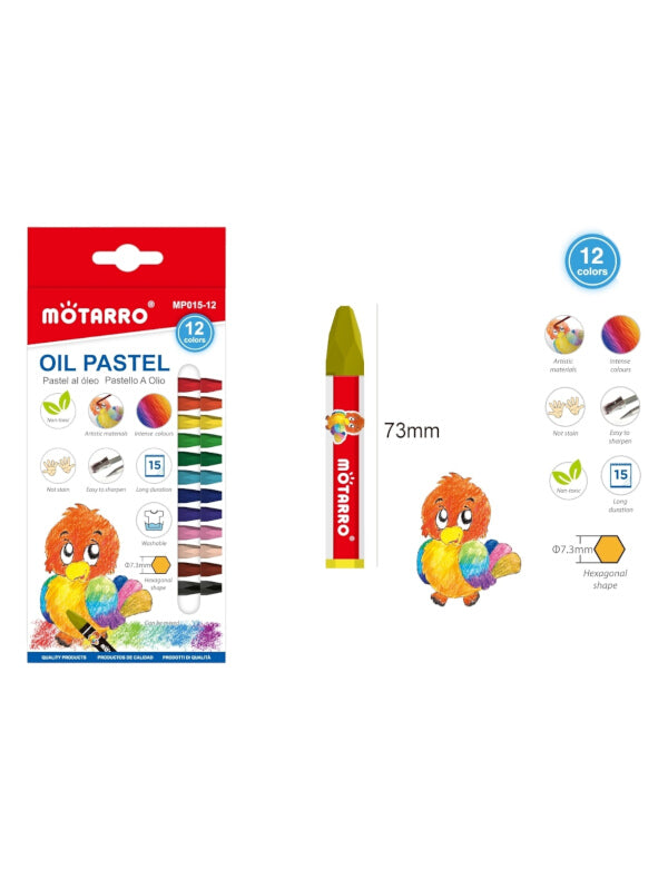 Motarro Oil Pastel - 12 Colours
