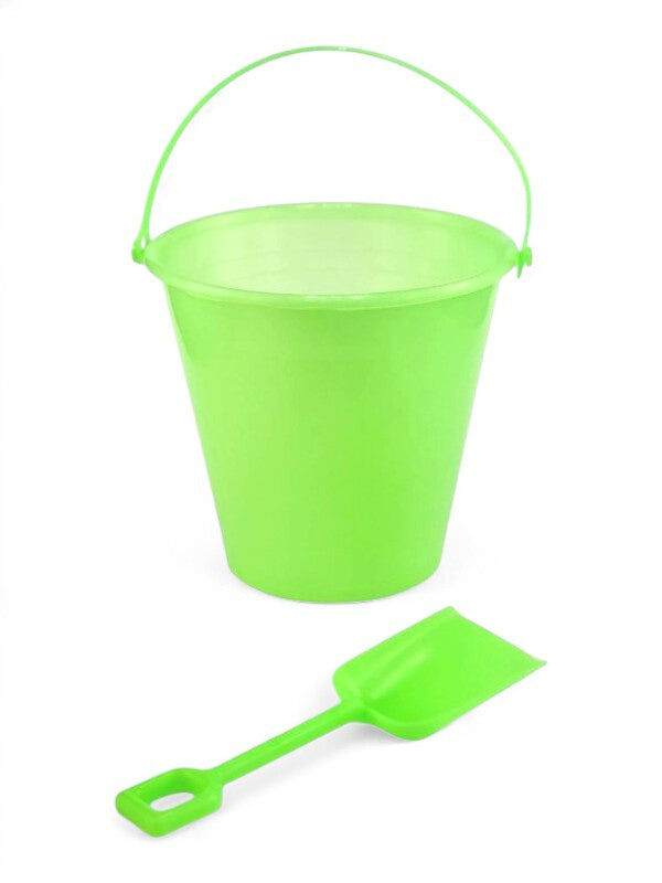 Sand Bucket With Spade - Bucket Height 140 mm, Green