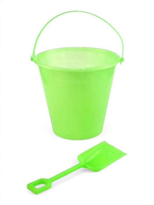 Sand Bucket With Spade - Bucket Height 140 mm, Green