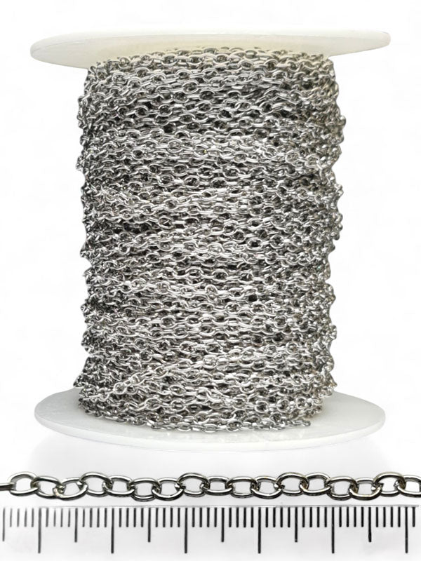 Nickel Chain - Length ±50 m, Size ±0.8 mm Nickel Free