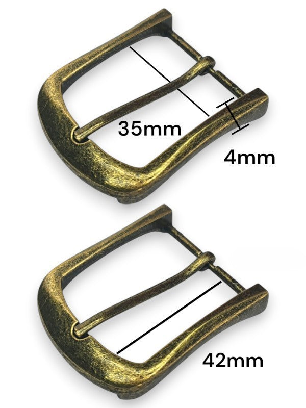 Belt Buckle - Antique Brass, Inside Measurement 35×42×4 mm, ±5-Piece