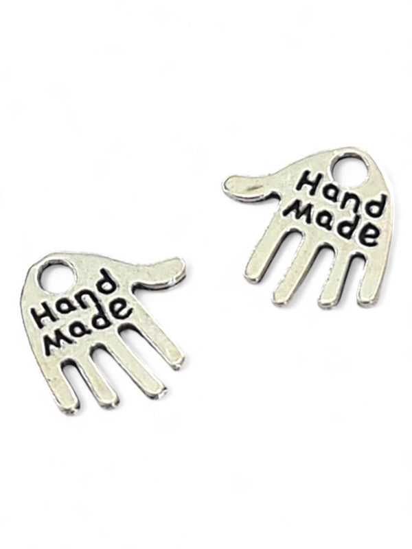 Metal Charm - Handmade ±13×12 mm ±100-Piece (image On 2 Sides)