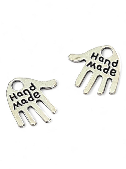 Metal Charm - Handmade ±13×12 mm ±100-Piece (image On 2 Sides)