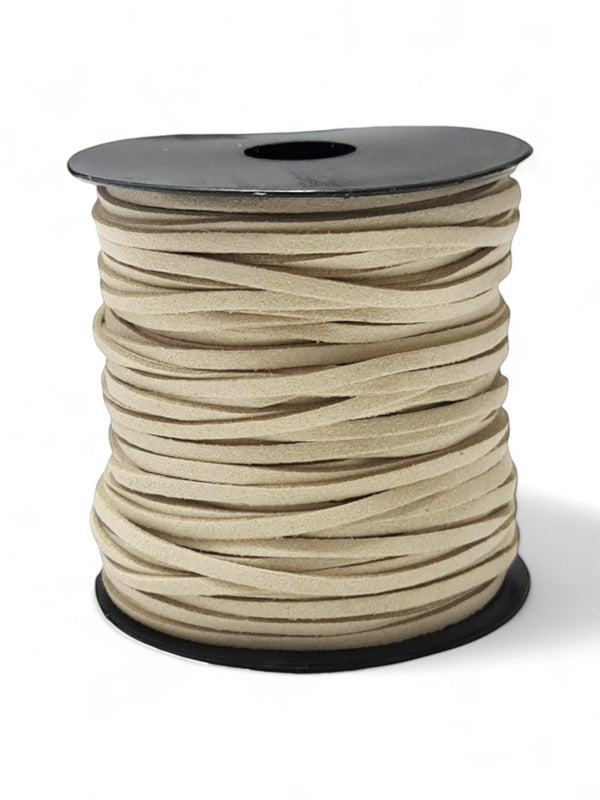 Faux Suede Cord - Natural, 2.5 mm, ±45 m Reel