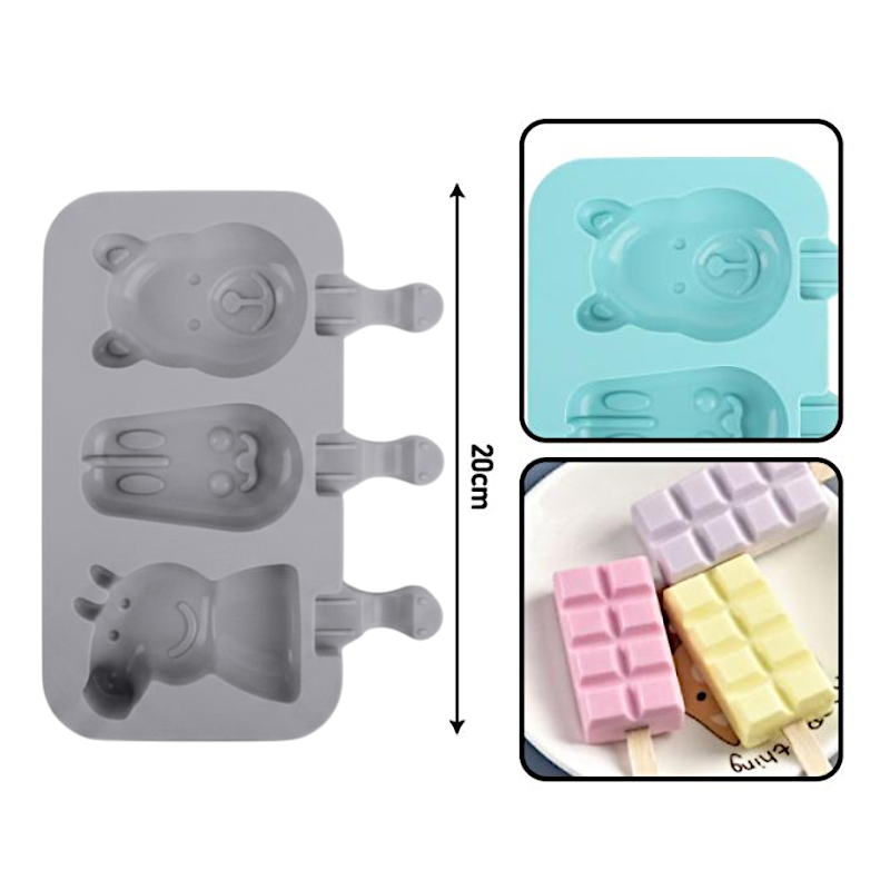Silicone ICE CREAM MOULD - 19*11.5 cm - Grey