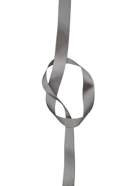 Petersham Ribbon - 16 mm Metal Grey