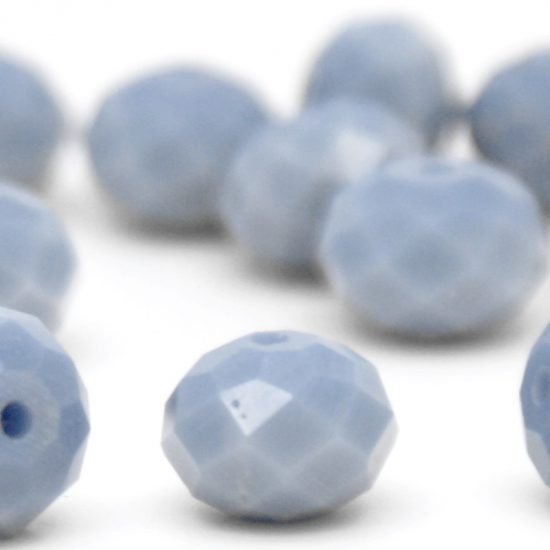 Glass Crystal Rondelle Opaque Faceted 3x4 mm (hole 1.0 mm)