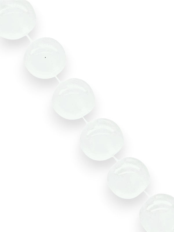 GLASS BEADS - WHITE - 8 Mm - ±100-Piece