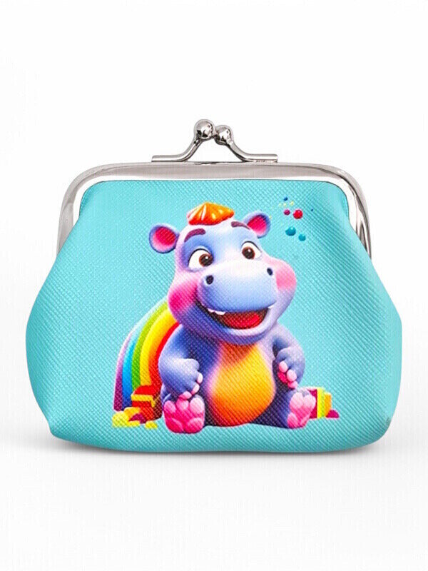 PURSE - BLUE - BABY HIPPO - ±7.5×9.5×2 Cm