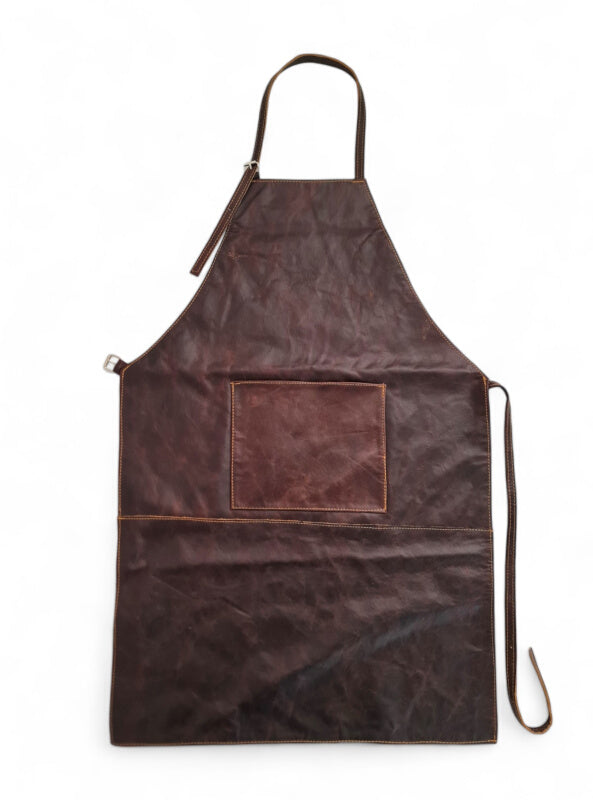 Leather APRON - BLACK - ±82×55 Cm