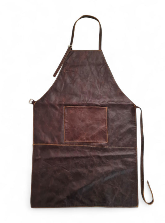 Leather APRON - BLACK - ±82×55 Cm