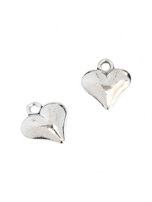 Metal Charm Hearts ±14×10 mm ±50-Piece