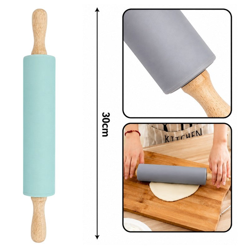 Silicone ROLLING PIN - 30 cm - Blue