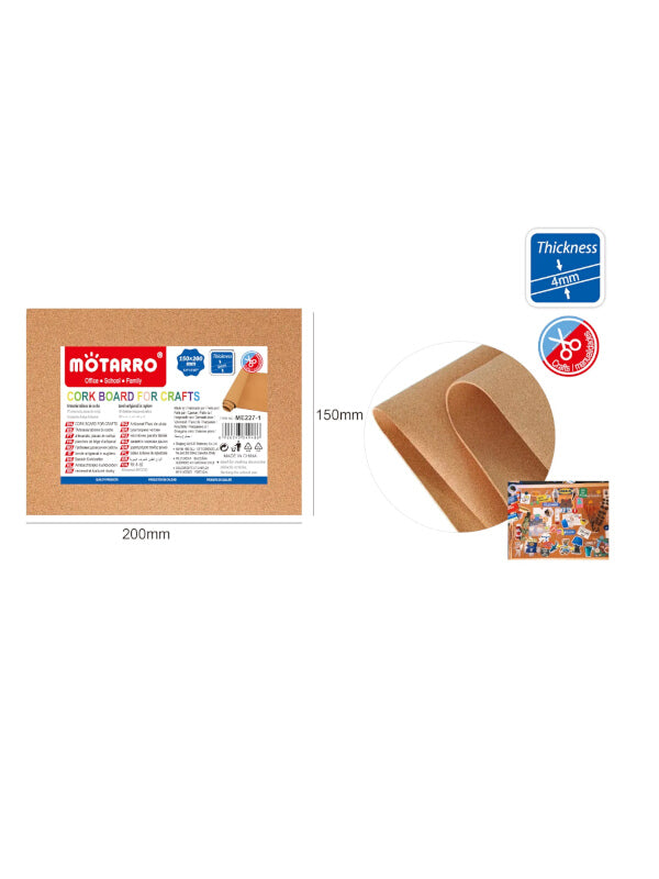 Motarro Cork Board For Crafts - 150x200 mm