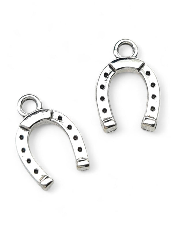 Metal Charm - Horse Shoe ±14×10 mm ±100-Piece (image On 2 Sides)