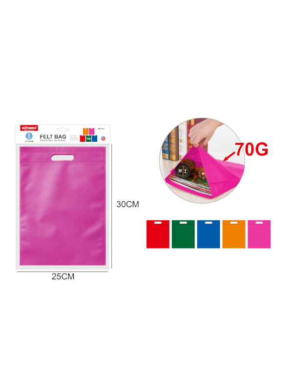 Motarro Felt Bag - Mixed, 25x30 cm, 70 g, 5-Piece
