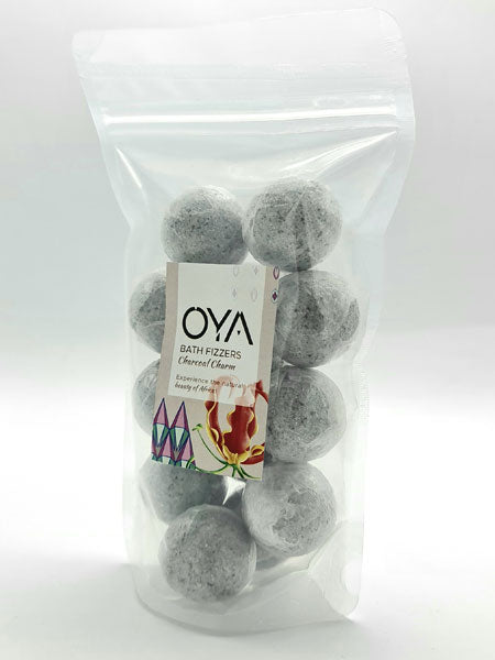 OYA Bath Fizzers - Charcoal Charm, 12 Pc Pack