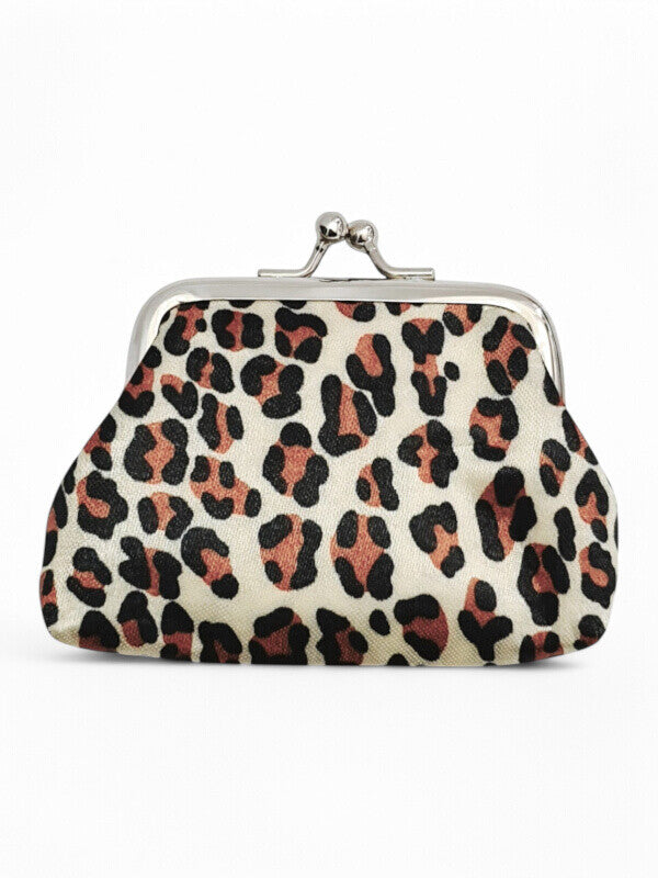 PURSE - Orange - Leopard PRINT - ±7.5×9.5×2 Cm