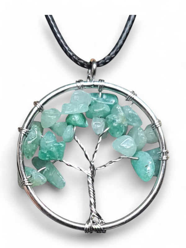 Earth Stone Beads - Tree Of Life, Round, Aventurine