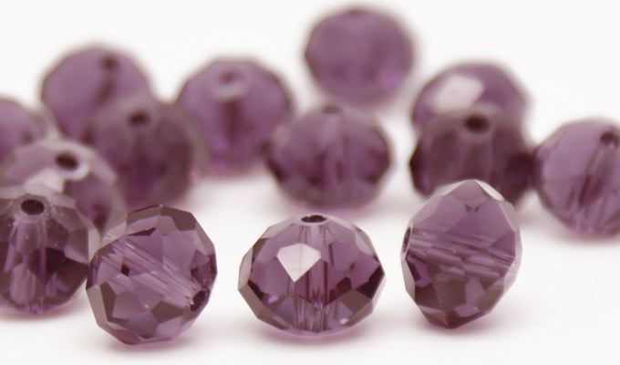 Glass Crystal Rondelle Transparent Faceted 3x4 mm (hole 1.0 mm)