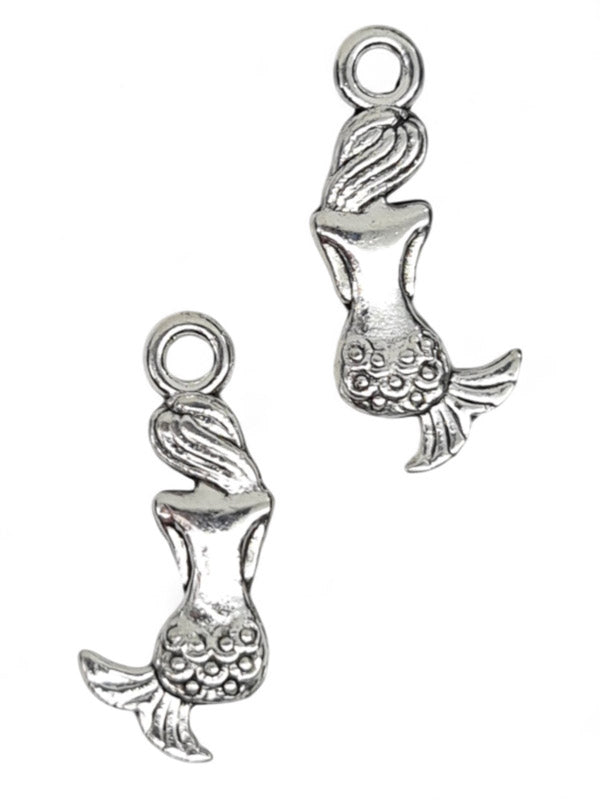 Metal Charm - Mermaid ±21×9 mm ±50-Piece (image On 2 Sides)