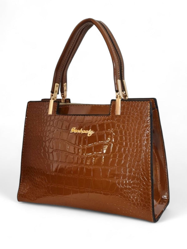 Ladies Bag - Brown, Strap Included, ±21×29 cm