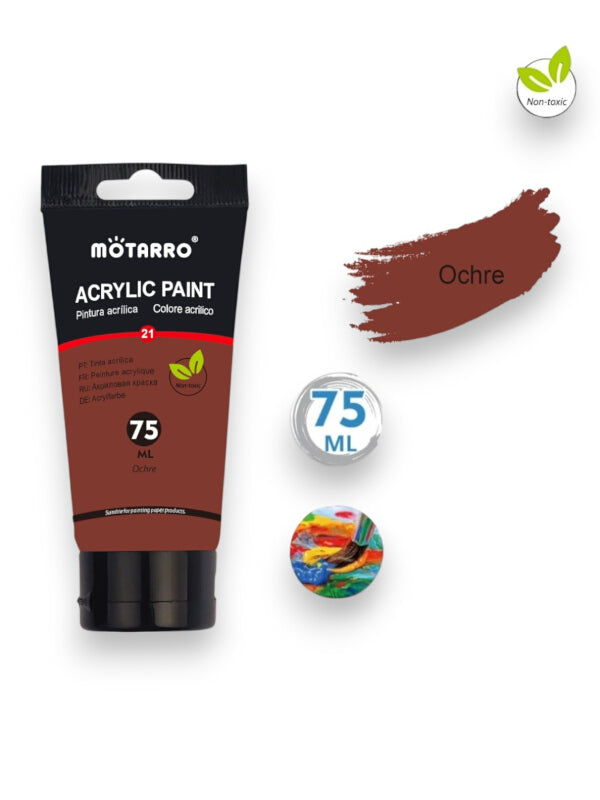 Motarro Acrylic Paint - Ochre, 75 ml