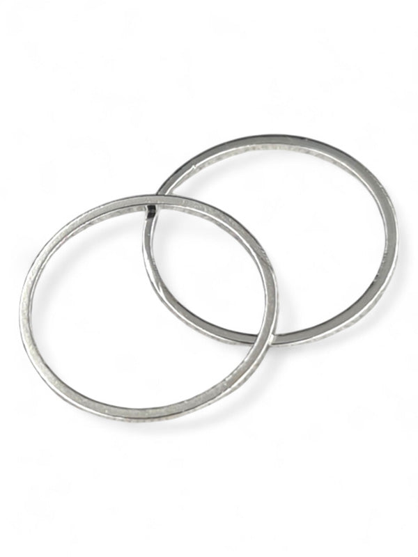 Metal - Round ±15 mm ±50-Piece Silver