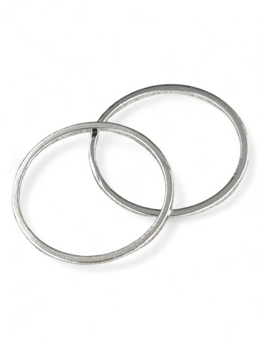 Metal - Round ±15 mm ±50-Piece Silver