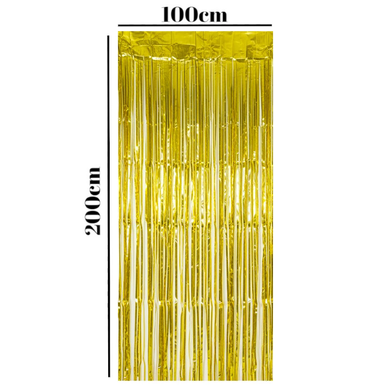 PARTY FOIL Curtain - GOLD - 100 cm×200 Cm