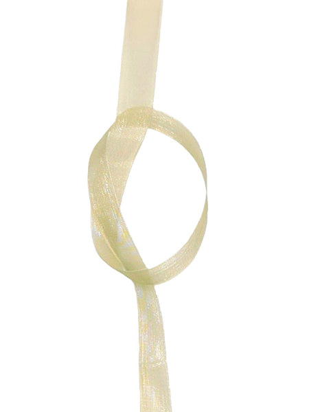 Organza Ribbon - 9 mm Beige