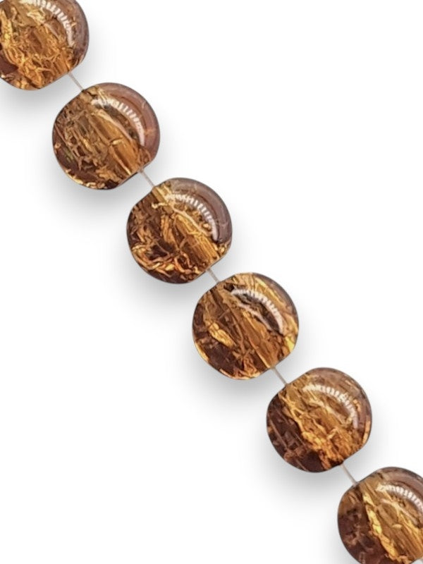 Glass Beads - Sparkle, Brown, 8 mm, ±105-Piece